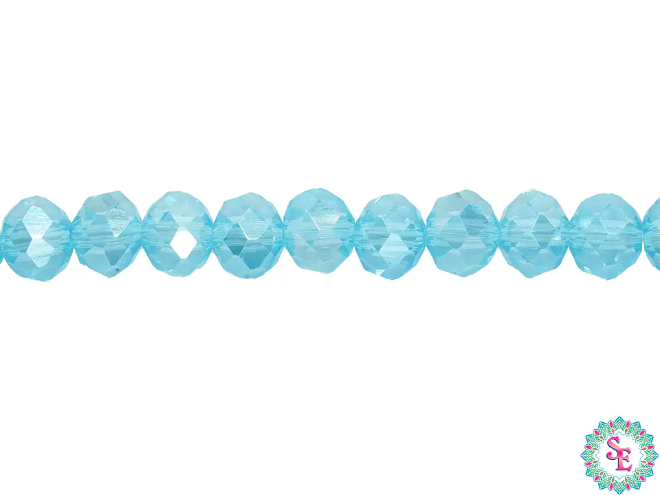 CRISTAL MURANO AZULCIELO TRANSPARENTE AB # 6MM  1