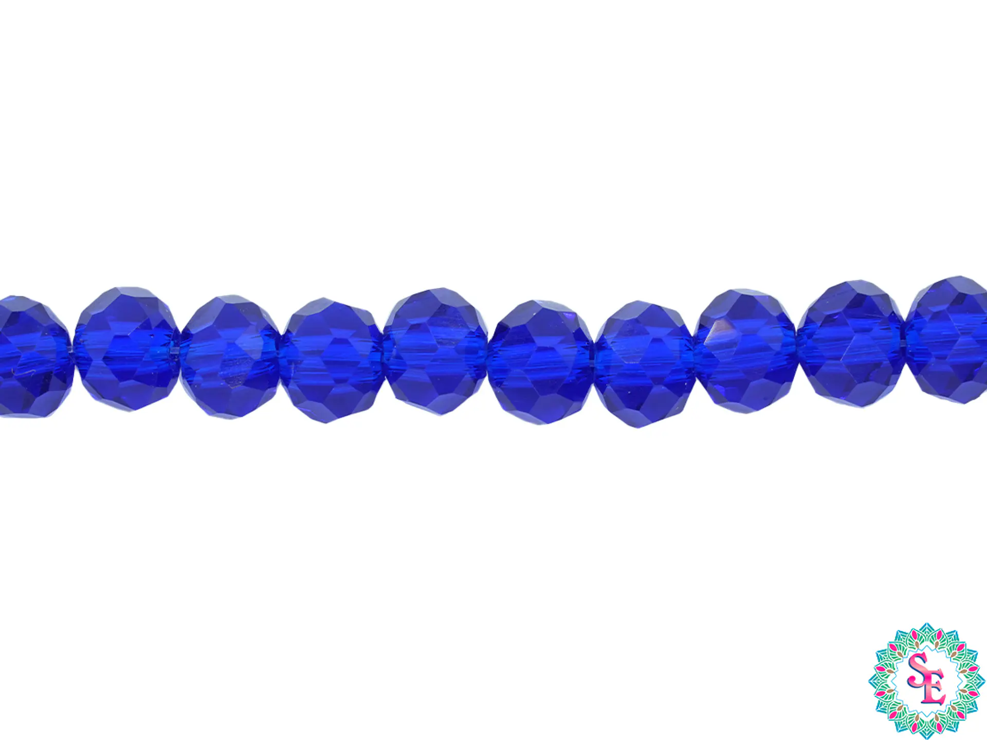 MURANO GLASS # 6MM TRANSPARENT KING BLUE X 100 UNIT APPROX 1