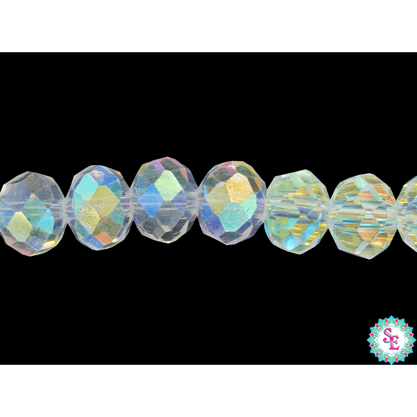 CRISTAL MURANO BOREAL AB TRANSPARENTE # 8MM  1