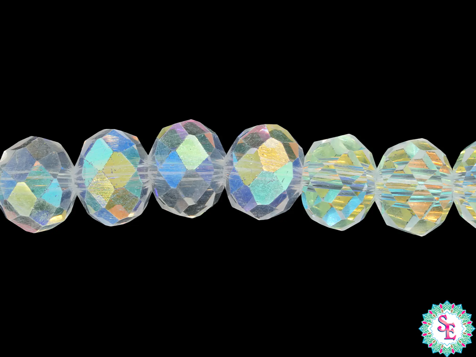 CRISTAL MURANO BOREAL AB TRANSPARENTE # 8MM  1
