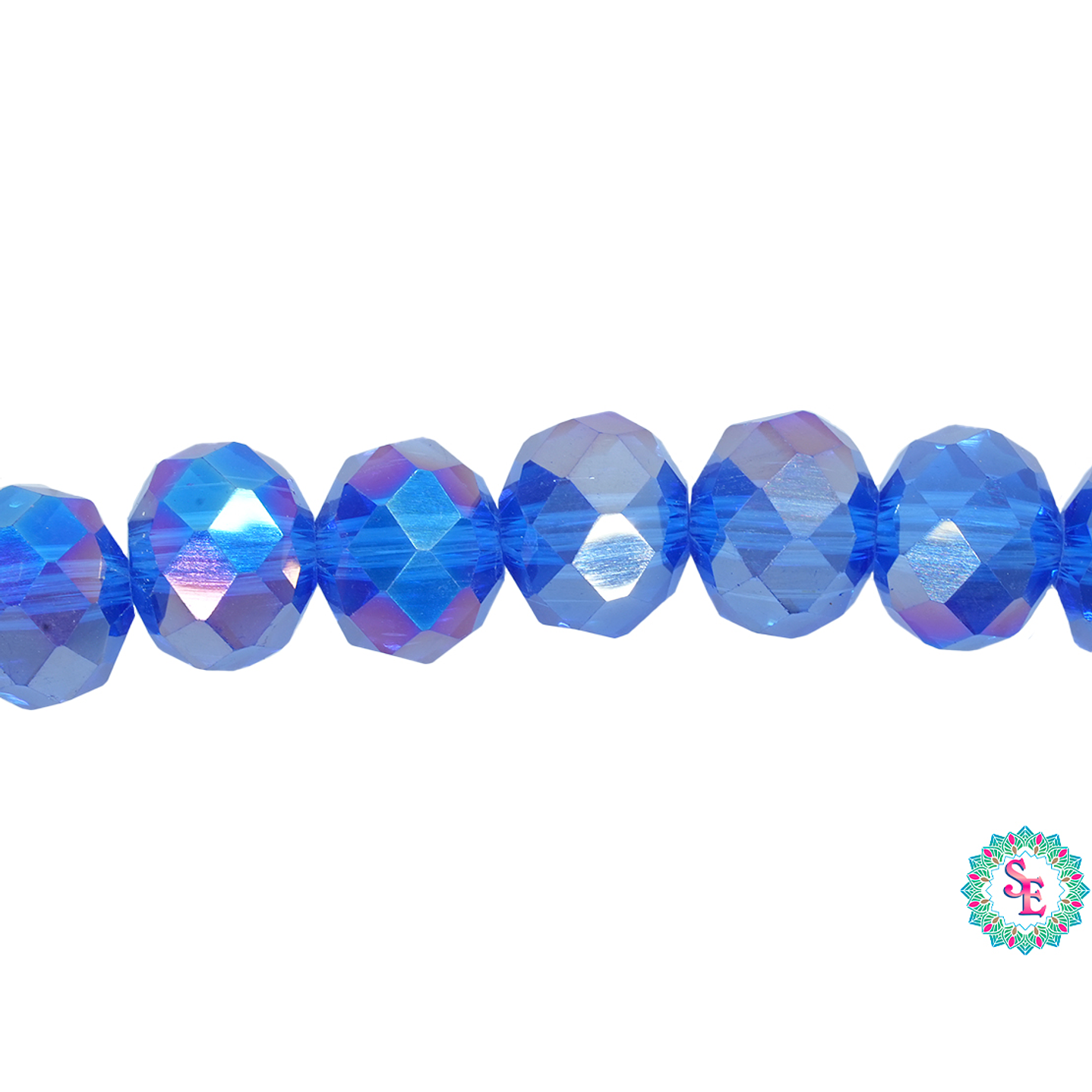 CRISTAL MURANO # 8MM AZUL COBALTO AB TRASPARE  1