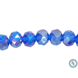 CRISTAL MURANO # 8MM AZUL COBALTO AB TRASPARE 