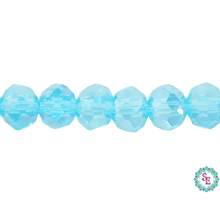 CRISTAL MURANO # 8MM AZUL CIELO TRASPARENTE AB  1