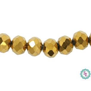 CRISTAL MURANO # 8MM DORADO METALIZADO