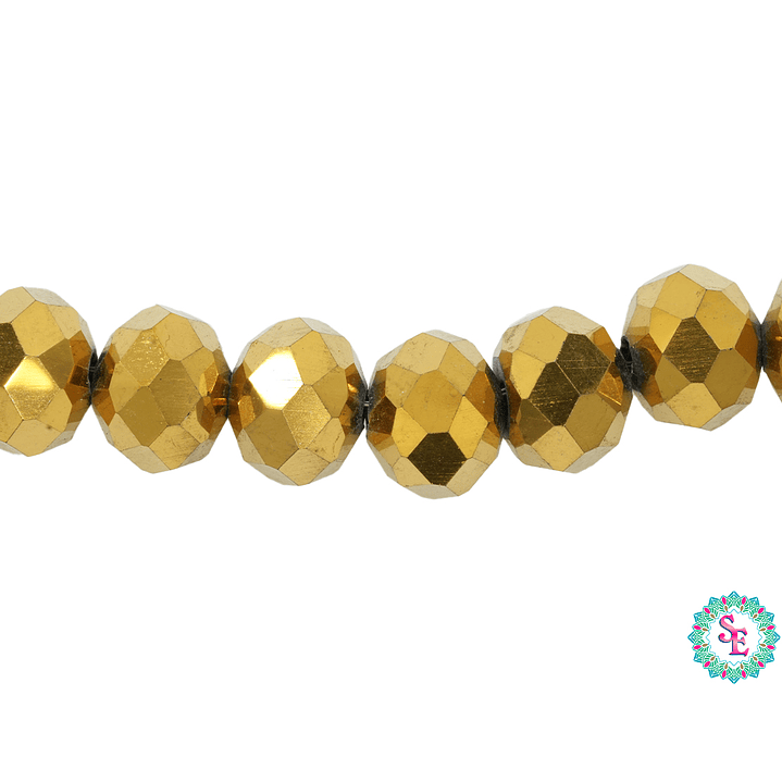 CRISTAL MURANO # 8MM DORADO METALIZADO 1