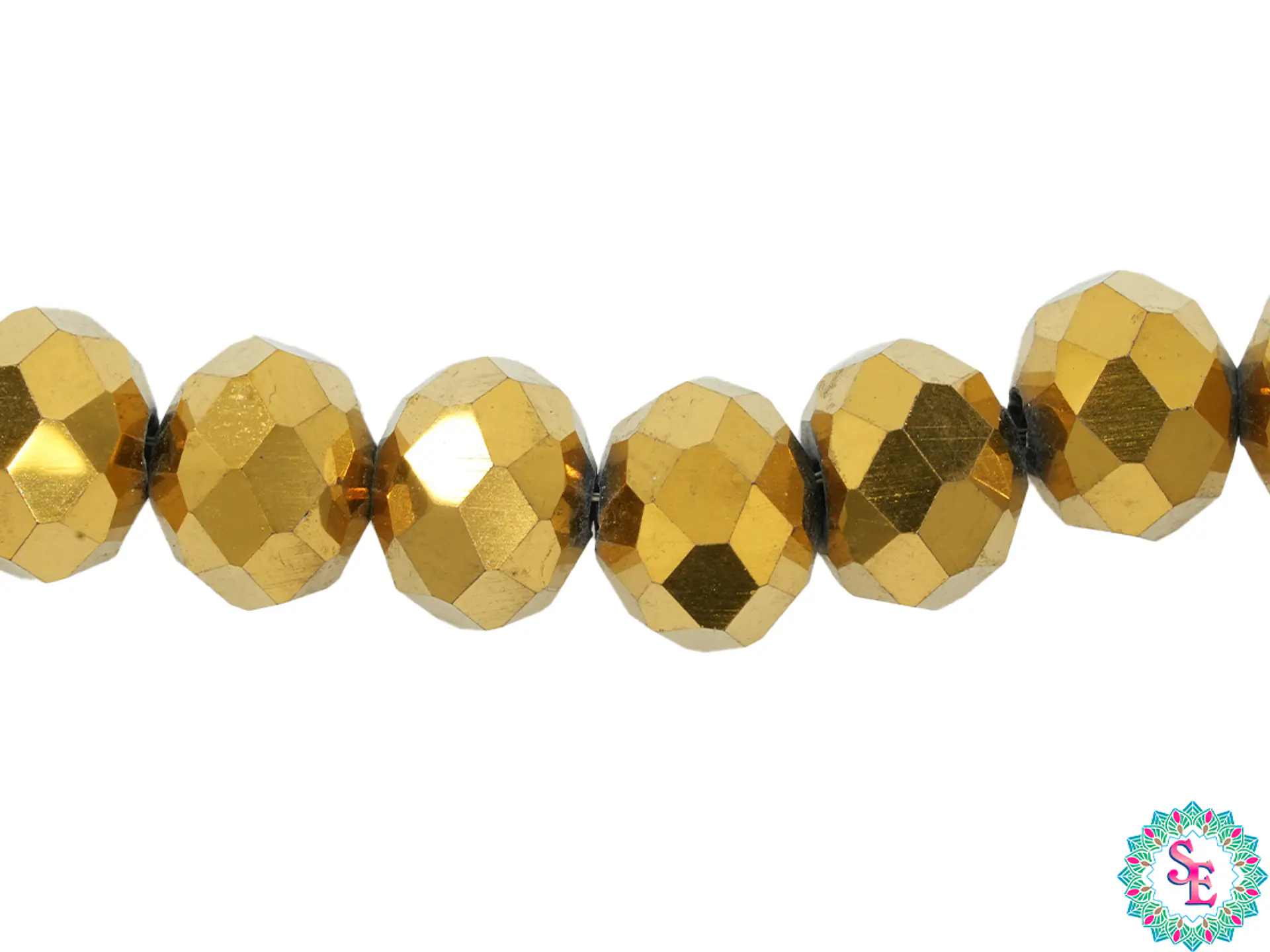 CRISTAL MURANO # 8MM DORADO METALIZADO 1