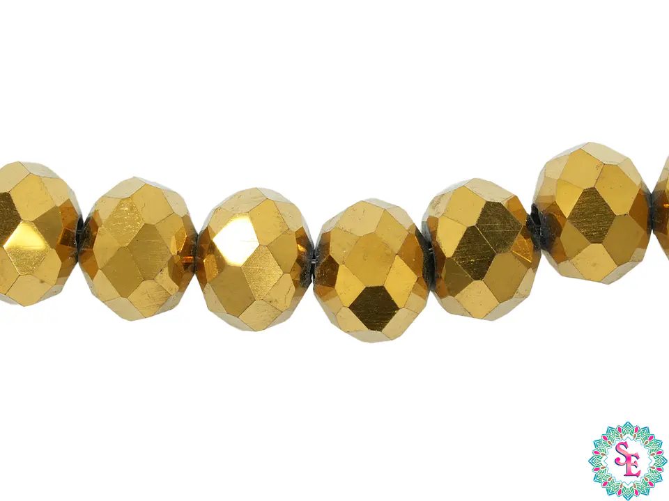 CRISTAL MURANO # 8MM DORADO METALIZADO 1