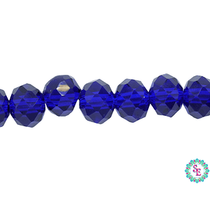 CRISTAL MURANO AZUL REY TRANSPARENTE # 8MM