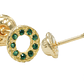 ORO 18K TOPO CIRCULO ZIRCON VERDE 6.5MM  TP-14 - thumbnail 2
