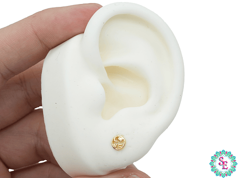 ORO 18K TOPO CIRCULO LOVE 5MM  TP-17