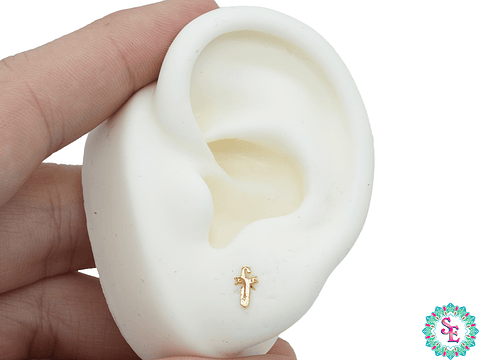 ORO 18K TOPO CRUZ JESUS 7*4MM  TP-18