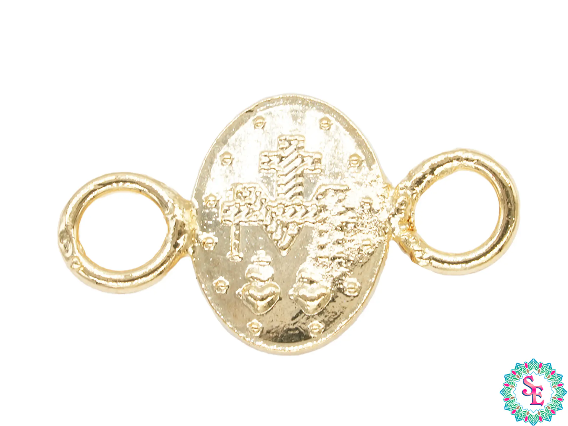 ORO LAMINADO 18K SEPARADOR MILAGROSA REMARCA 8MM 2