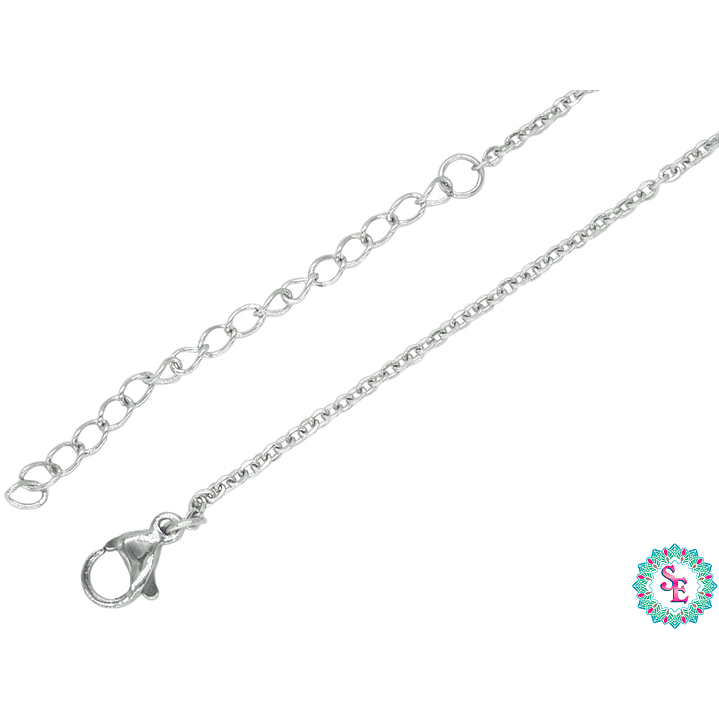 ACERO PLATEADO CADENA EXTENSION POR 45CM 0.4MM 1