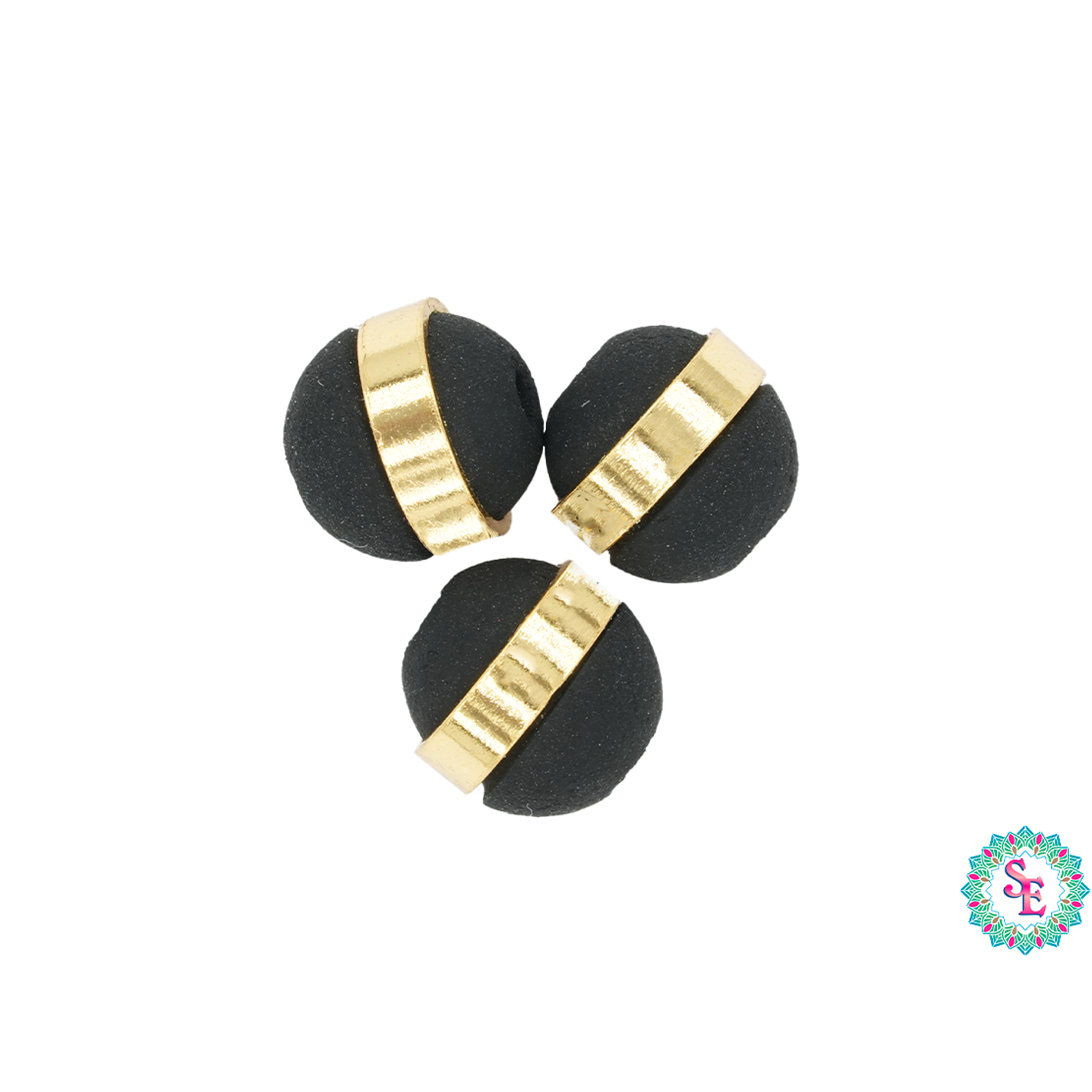 NEOPRENO NEGRO UNA BANDA DORADA #8MM 1