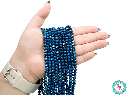 CRISTAL MURANO AZUL ELECTRICO # 6MM