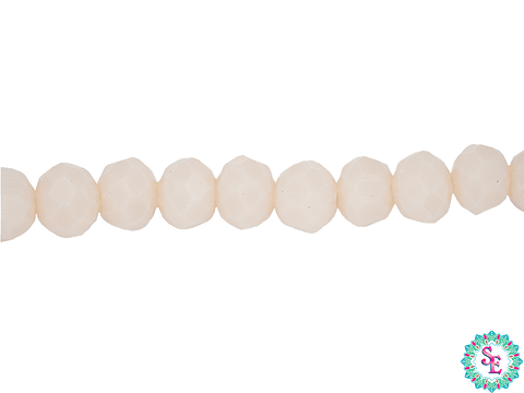 CRISTAL MURANO BEIS MATE # 6MM