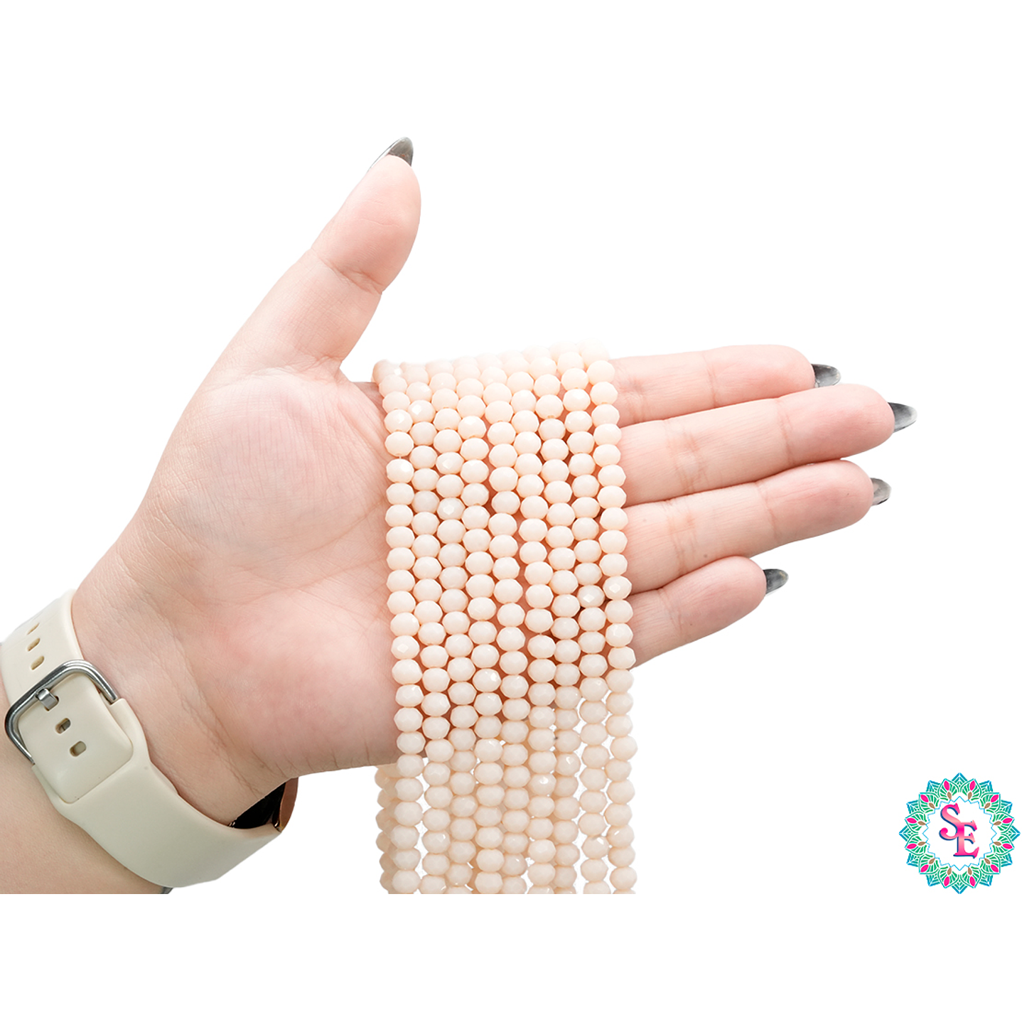 CRISTAL MURANO BEIS MATE # 6MM 2