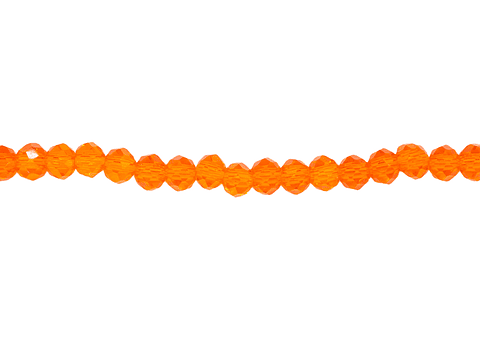 CRISTAL MURANO NARANJA TRANSPARENTE # 4MM