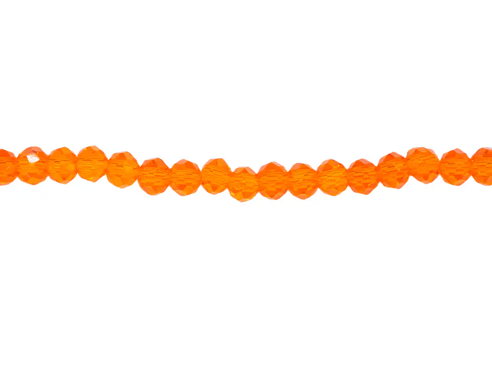 CRISTAL MURANO NARANJA TRANSPARENTE # 4MM 1