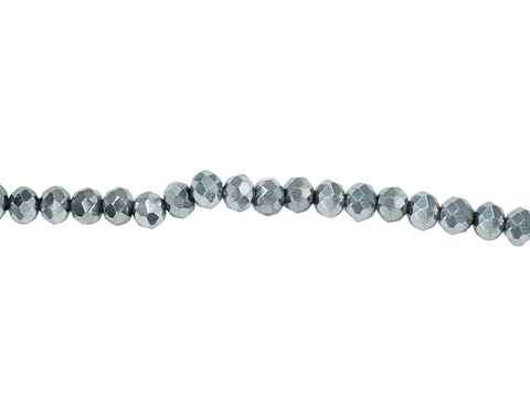 CRISTAL MURANO PLATEADO METALIZADO # 4MM