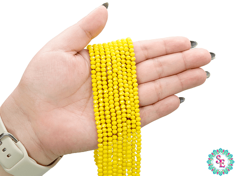 CRISTAL MURANO AMARILLO NEON MATE # 4MM