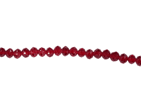 CRISTAL MURANO # 4MM ROJO OSCURO TRANSPARENTE