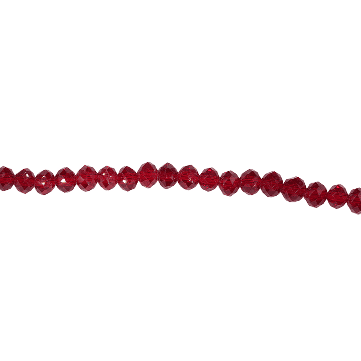 CRISTAL MURANO # 4MM ROJO OSCURO TRANSPARENTE 1