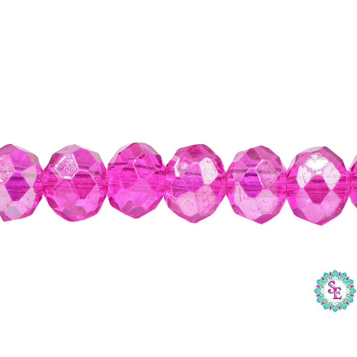 CRISTAL MURANO # 8MM FUCSIA AB TRASPARENTE 1