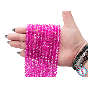 CRISTAL MURANO # 8MM FUCSIA AB TRASPARENTE