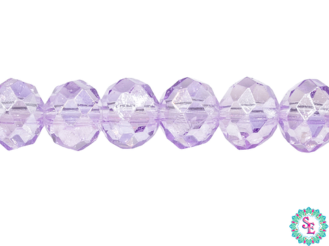 CRISTAL MURANO # 8MM LILA TRANSPARENTE AB