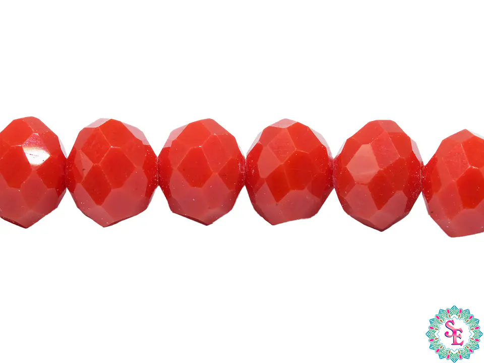 CRISTAL MURANO # 8MM ROJO MATE  1