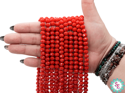 CRISTAL MURANO # 8MM ROJO MATE 