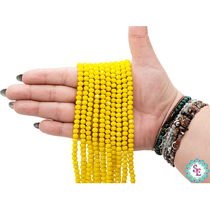 CRISTAL MURANO # 6MM AMARILLO NEON MATE 