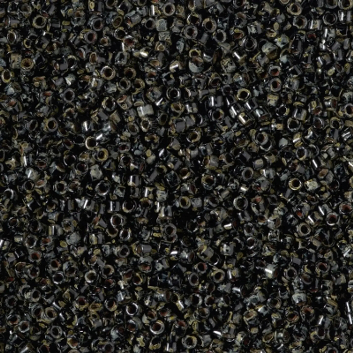 MIYUKI DELICA 11/0 DB2261 OPAQ BLACK PICASSO 1