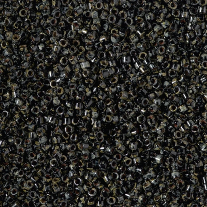 MIYUKI DELICA 11/0 DB2261 OPAQ BLACK PICASSO 1