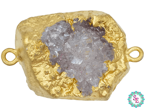 IMITACIÓN DRUSA TERMINAL ROSADA DORADA 35*23MM 