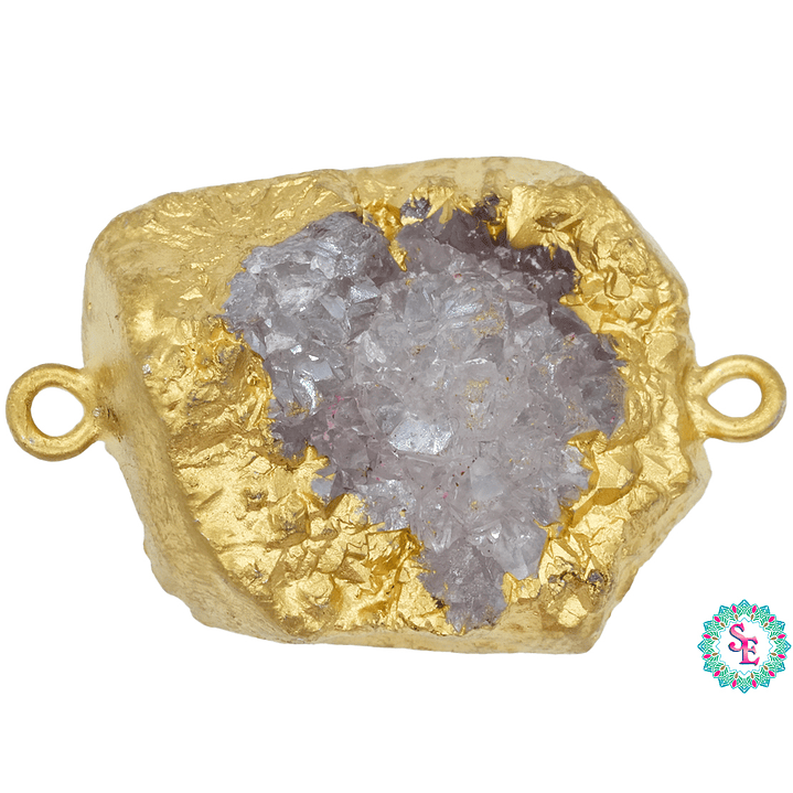 IMITACIÓN DRUSA TERMINAL ROSADA DORADA 35*23MM  1