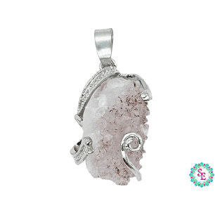 DRUSA DIJE  ENCASQUETADA PLATEADA  27*18MM 