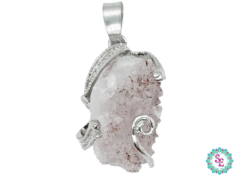 DRUSA DIJE  ENCASQUETADA PLATEADA  27*18MM 