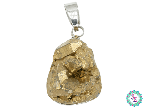 IMITACIÓN DRUSA DORADA DIJE  ENCASQUETADA ALAMBRE PL 22*15MM  