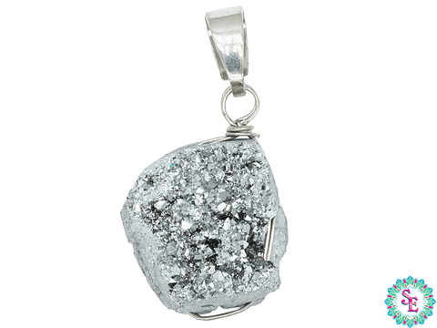 IMITACIÓN DRUSA DIJE PLATEADA ENCASQUETADA ALAMBRE PL 22*14MM 