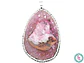 IMITACÓN DRUSA DIJE FUCSIA OSCURA 2 BORDE CIRCON 55*36MM - Miniatura 1