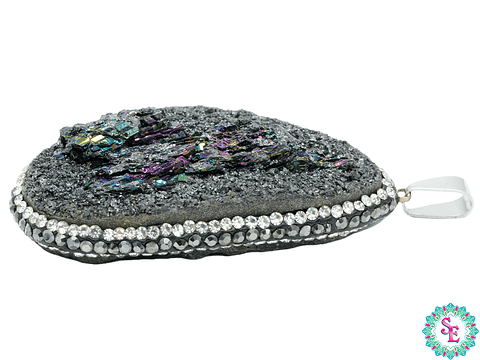 IMITACIÓN DRUSA DIJE NEGRA 10 BORDE CIRCON 55*36MM