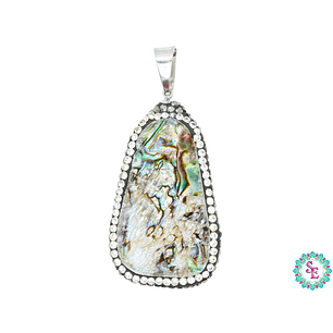 IMITACIÓN DRUSA DIJE NACAR BORDE CIRCON 42*26MM