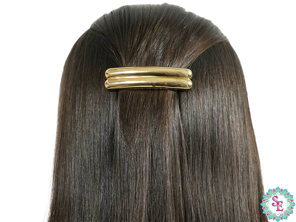 RODIO TERMINADO DORADO HAIR CLIPS DOBLE BANDA 2