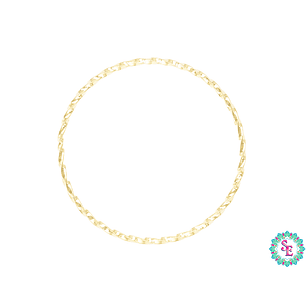 ACERO DORADO ARGOLLA ENTORCHADA 30MM 