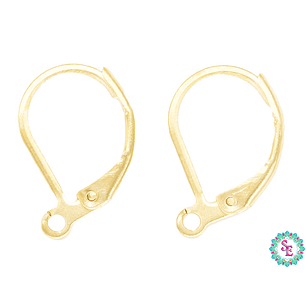 ACERO DORADO GANCHO CATATAN LISO PEQUEÑO 14*10MM 