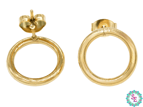 ACERO DORADO TOPO REDONDO HUECO 14MM 