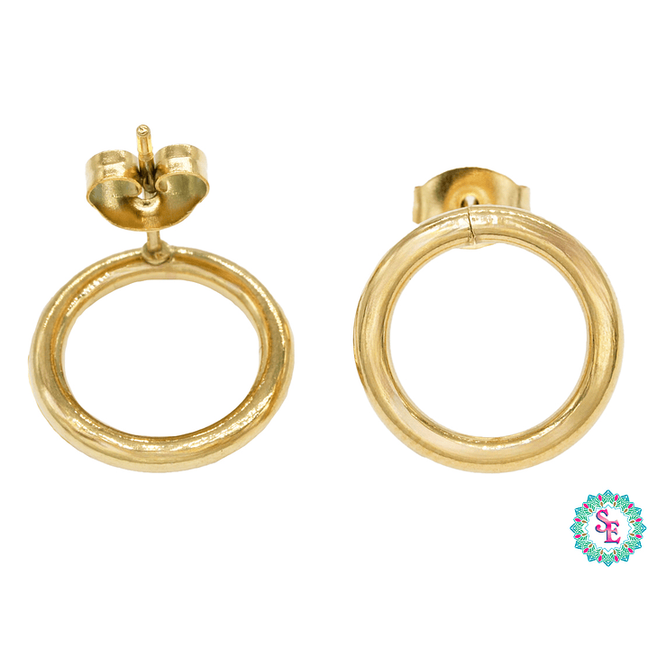 ACERO DORADO TOPO REDONDO HUECO 14MM  1