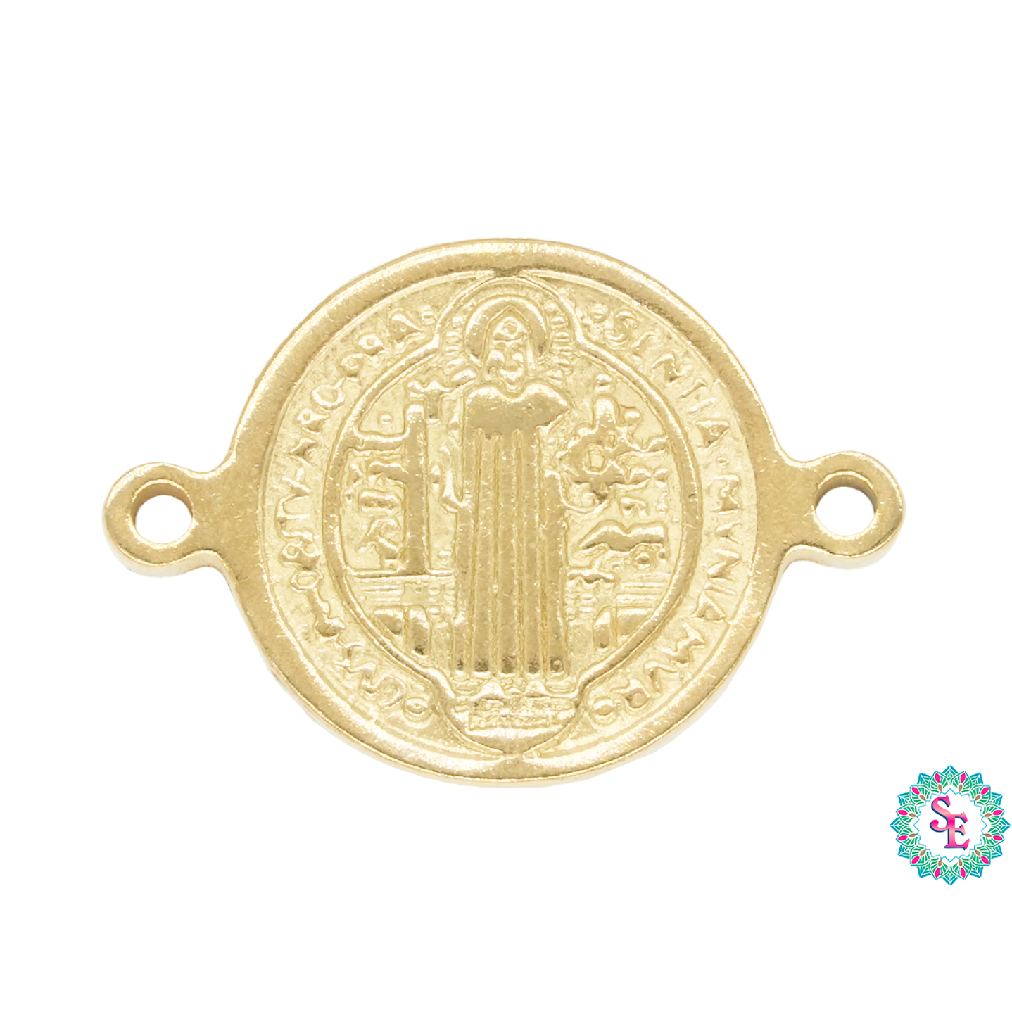 ACERO DORADO CENTRO PULSERA SAN BENITO 12MM 1